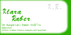 klara raber business card